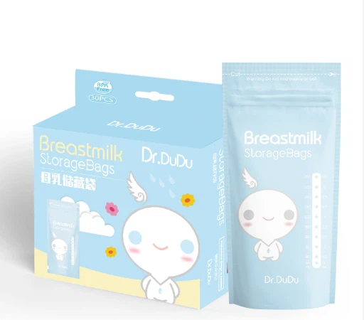 Bao bì bằng nhựa in tùy chỉnh Túi đựng sữa mẹ miễn phí Pet / Pe BPA có thể tái sử dụng