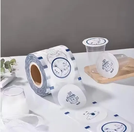 Tùy chỉnh bong bóng dùng một lần Trà cà phê Cốc uống nước Bao bì Phim Ice Cup Niêm phong Phim Nhựa PP Cup Niêm phong phim cuộn