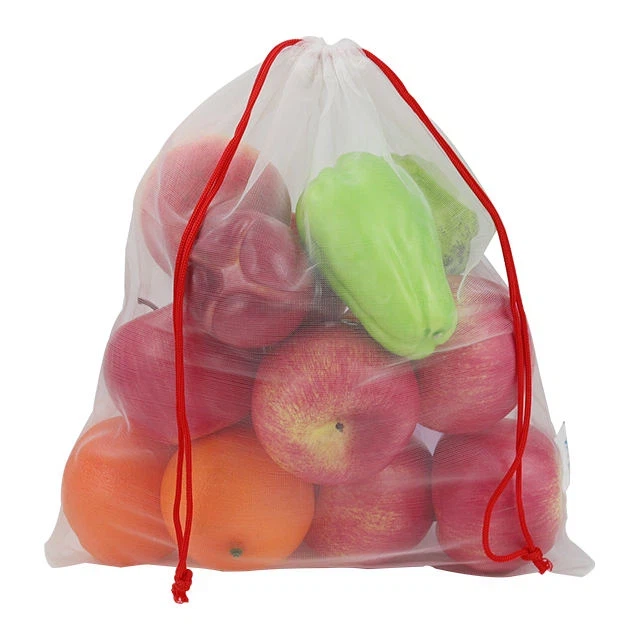 Túi lưới dây rút thân thiện với môi trường cho rau quả